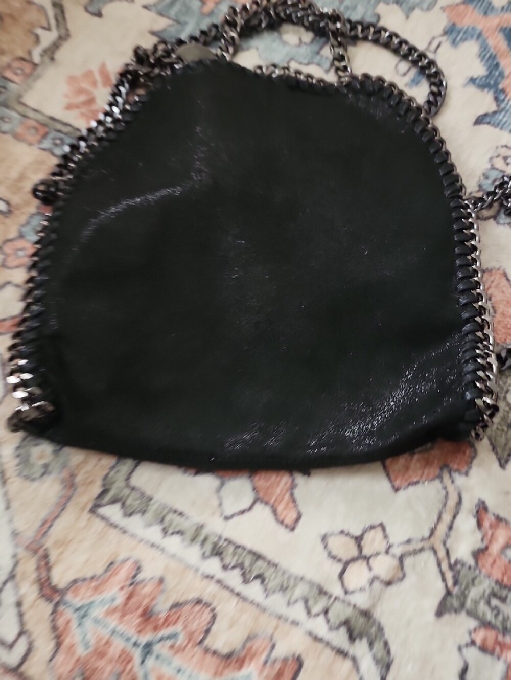 Black Chain-Edged Crossbody Bag - Picture 4 of 4